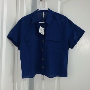 Zara blue top NWT
